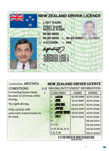 download New Zealand driving license version 3